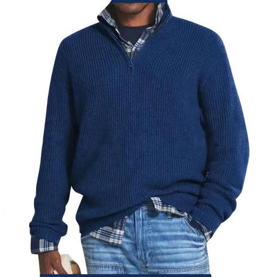 Old Money Strickpullover mit Reißverschluss