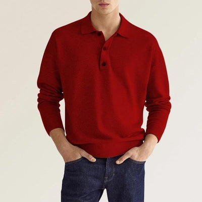 Old Money Langarm-Poloshirt, lässig