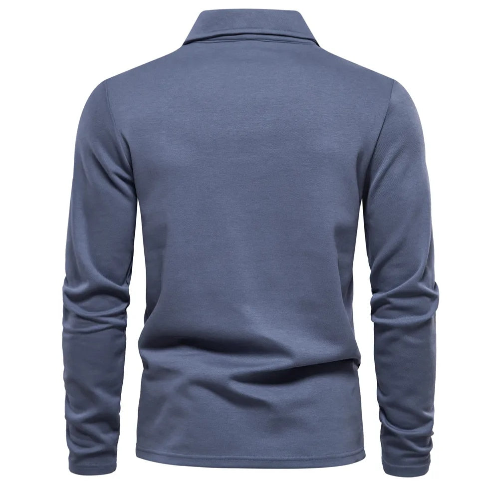 Langarm-Poloshirt Old Money